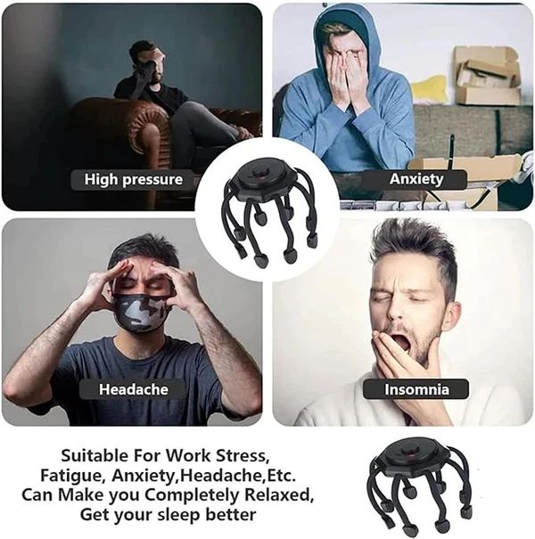 360° Ultra Head Massager – Full-Head Relaxation, Stress Relief & Smart Scalp Stimulator