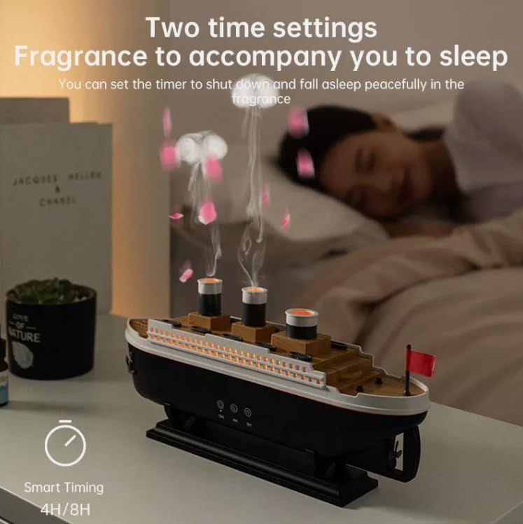 Titanic Steam Ship 3D Humidifier & Aroma Diffuser – LED Mist Ship for Home Décor